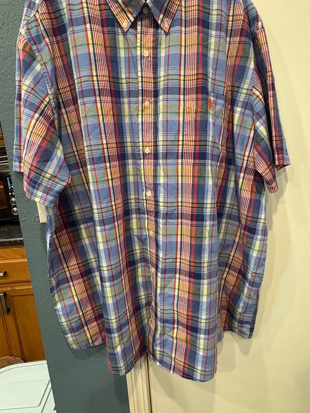 U.S. Polo Assn. Short-Sleeve Plaid Button-Down Shirt - 3X 100% Cotton